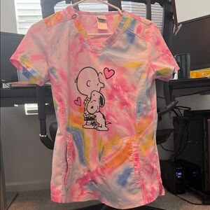 Colorful scrubs with Cartoon Print